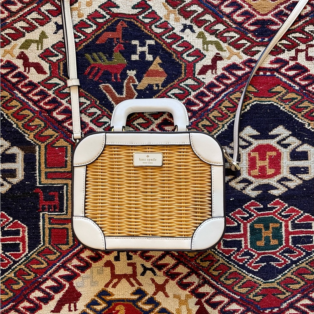 Kate Spade rattan crossbody bag